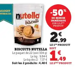 U Express Biscuits nutella offre