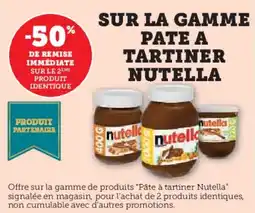 U Express Sur la gamme pate a tartiner nutella offre