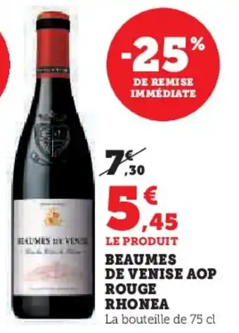 U Express Beaumes de venise aop rouge rhonea offre