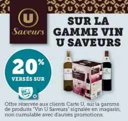 U Express Sur la gamme vin u saveurs offre