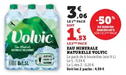U Express Eau minerale naturelle volvic offre