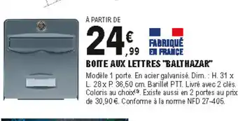 Boite aux lettres balthazar