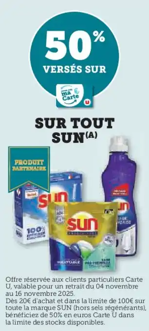 U Express Sur tout sun offre