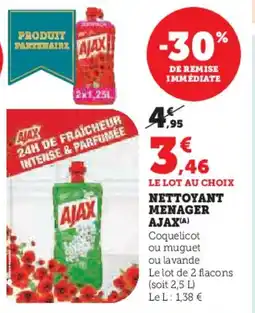 U Express Nettoyant menager ajax offre