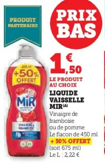 U Express Liquide vaisselle mir offre