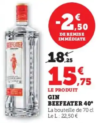 U Express Gin beefeater 40° offre