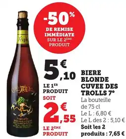 Bi1 Biere blonde cuvee des trolls 7° offre