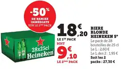 Bi1 Biere blonde heineken 5° offre