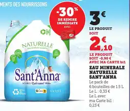 Bi1 Eau minerale naturelle sant'anna offre