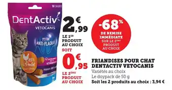 Bi1 Friandises pour chat dentactiv vetocanis offre