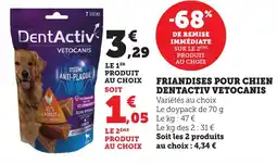 Bi1 Friandises pour chien dentactiv vetocanis offre