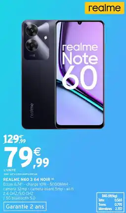 Intermarché Hyper Realme n60 3 64 noir offre