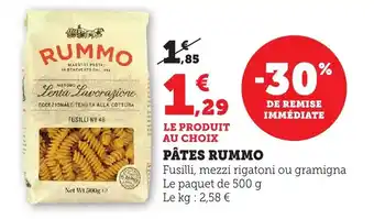Bi1 Pâtes rummo offre