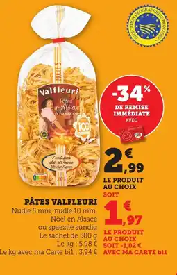 Bi1 PÂTES VALFLEURI offre