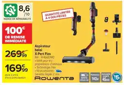 Carrefour Aspirateur balai X-Pert Flex offre