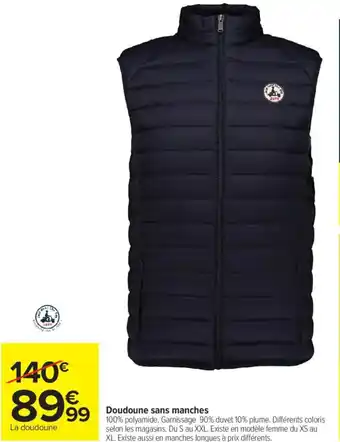 Carrefour Doudoune sans manches offre
