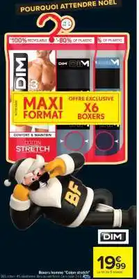 Carrefour Boxers homme COTON STRETCH offre