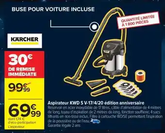 Carrefour Aspirateur KWD 5 V-17/4/20 édition anniversaire offre