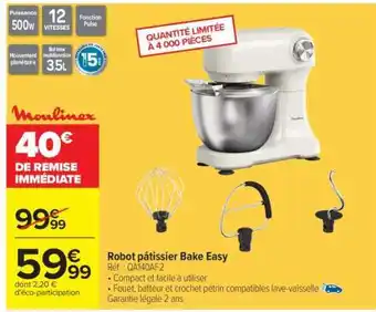 Carrefour Robot pâtissier Bake Easy offre