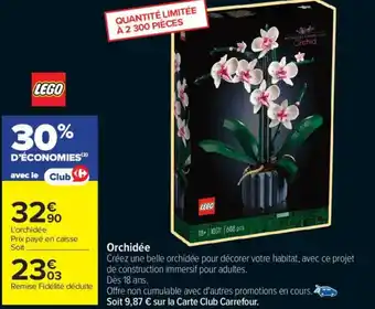 Carrefour LEGO Orchidée offre