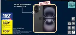 Carrefour iPhone 16 128 Go black offre