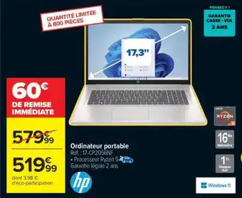 Carrefour Ordinateur portable offre
