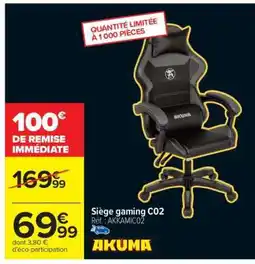 Carrefour Siège gaming C02 offre