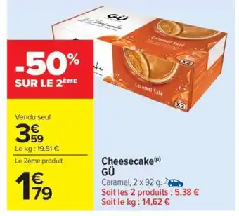 Carrefour Market Cheesecake GÜ offre