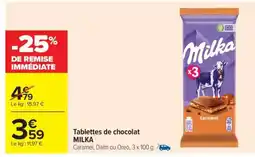 Carrefour Market Tablettes de chocolat 'Milka' offre