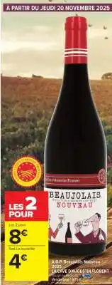Carrefour Market A.O.P. Beaujolais Nouveau 2025 offre