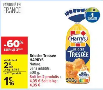 Carrefour Brioche Tressée HARRYS offre