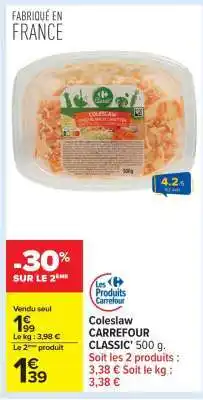 Carrefour Coleslaw CARREFOUR CLASSIC' offre