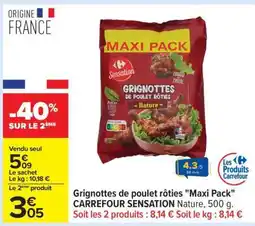 Carrefour Grignottes de poulet rôties Maxi Pack offre