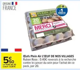 Carrefour Oeufs Plein Air L'oeuf De Nos Villages offre