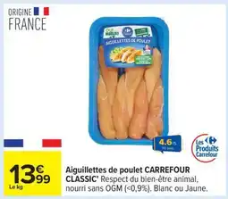Carrefour Aiguillettes de poulet CARREFOUR CLASSIC' offre
