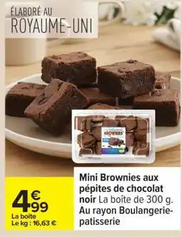 Carrefour Mini Brownies aux pépites de chocolat noir offre