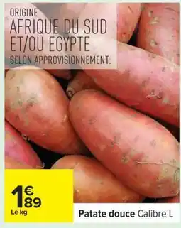Carrefour Patate douce Calibre L offre