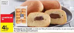 Carrefour 10 beignets au chocolat offre
