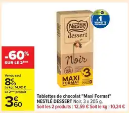 Carrefour Tablettes de chocolat Maxi Format offre