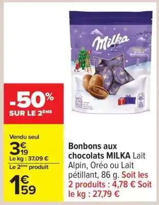 Carrefour Bonbons aux chocolats MILKA offre
