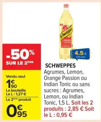 Carrefour Schweppes offre