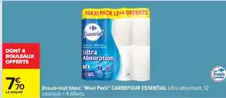 Carrefour Essuie-tout blanc 'Maxi Pack' CARREFOUR ESSENTIAL offre