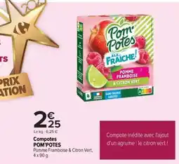 Carrefour Compotes Pom'potes offre