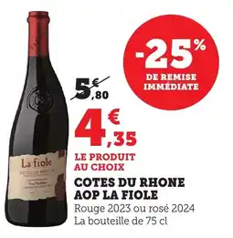 Bi1 Cotes du rhone aop la fiole offre