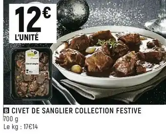 Civet de sanglier collection festive