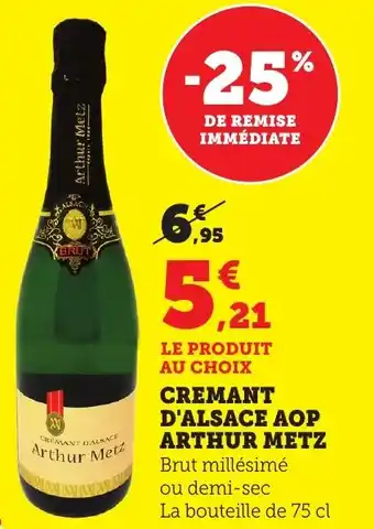 Bi1 Cremant d'alsace aop arthur metz offre