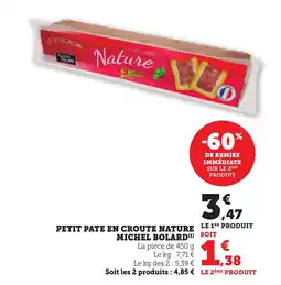 Bi1 Petit pate en croute nature michel bolard offre