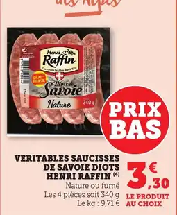 Bi1 Veritables saucisses de savoie diots offre