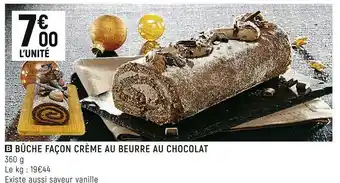 Petit Casino Bûche façon crème au beurre au chocolat offre