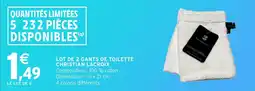 Intermarché Hyper Lot de 2 gants de toilette christian lacroix offre